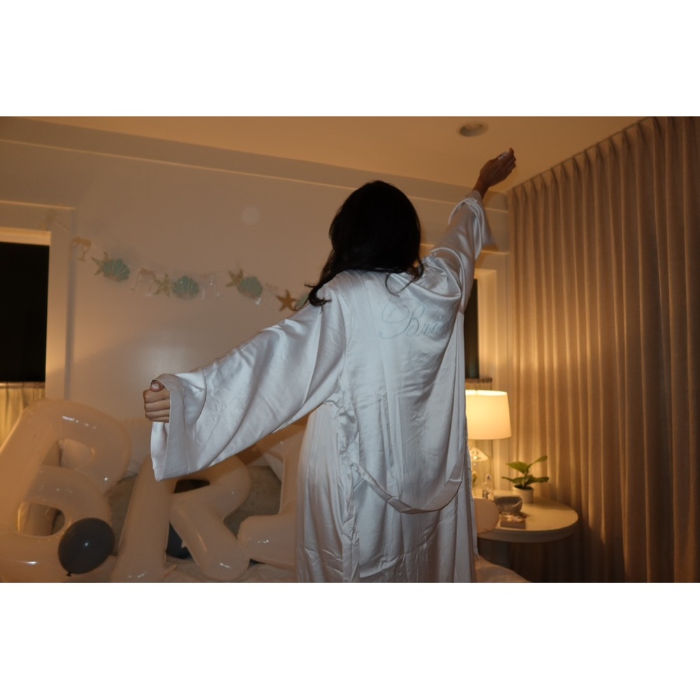 Victoria's Secret White Satin Robe